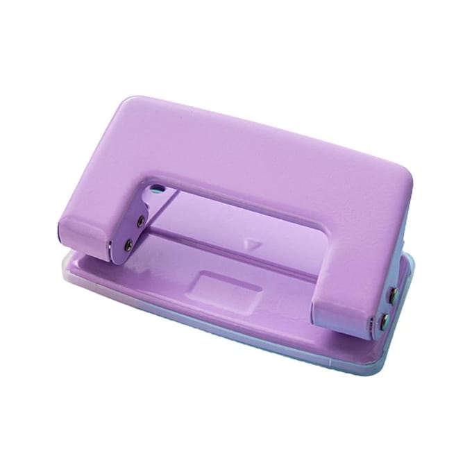 Mini Dubbel Gatentang met Macaron Kleur, Handmatige Perforator voor Kantoormap, 6mm Rond