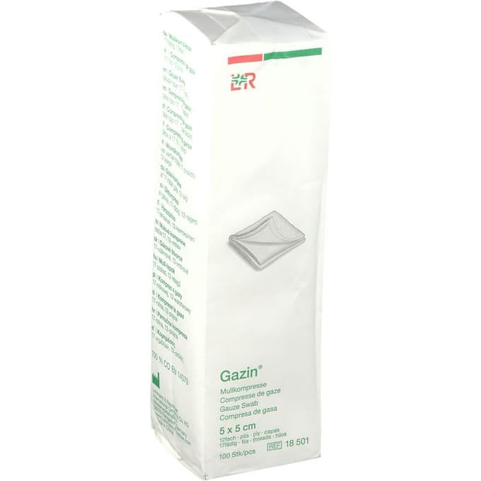 Gazin Gaaskompres 5 x 5cm 18501 100 Compressen