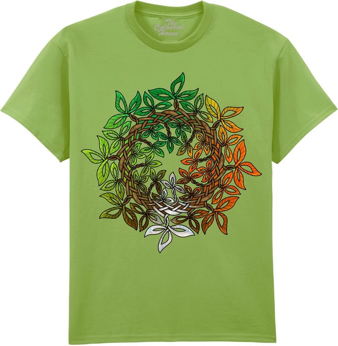 Seasonal Celtic Tree Knot The Coloured House T-shirt S