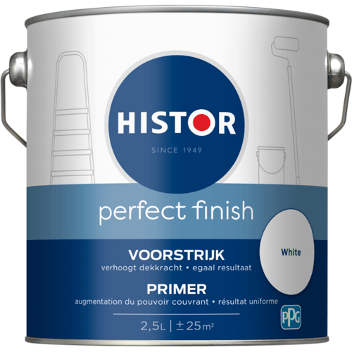Histor Perfect Finish Muurvoorstrijk - Mat - Geurarm - Extra Dekkend - 2.5L - Wit