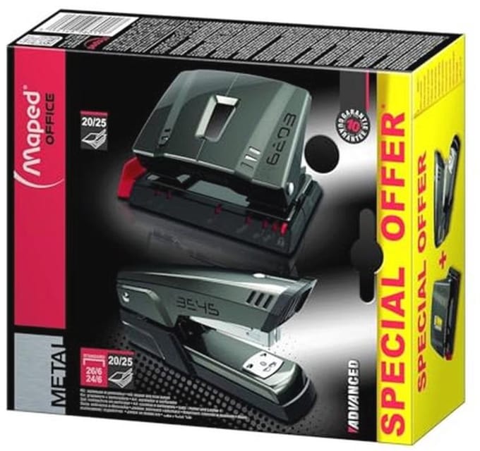 Geavanceerde Nietmachine en Perforator Set - Taupe, Metaal
