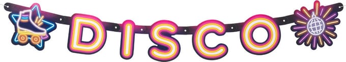 Boland - Letterslinger 'DISCO' - Glitter & Glamour - 80s - Feestversiering