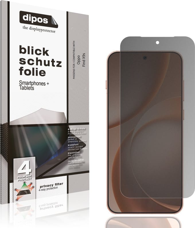dipos – Matte Privacy Screenprotector geschikt voor Oppo Find X9s | Anti-Spy Beschermfolie