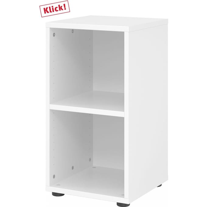 Breno-rek, 2 OH, 28 kg per rek, B 400 x D 400 x H 748 mm, spaanplaat, wit