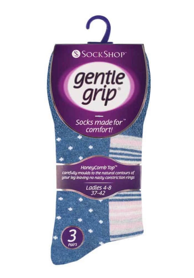 6 paar sokken zonder elastiek damessokken met zachte grip - GG132