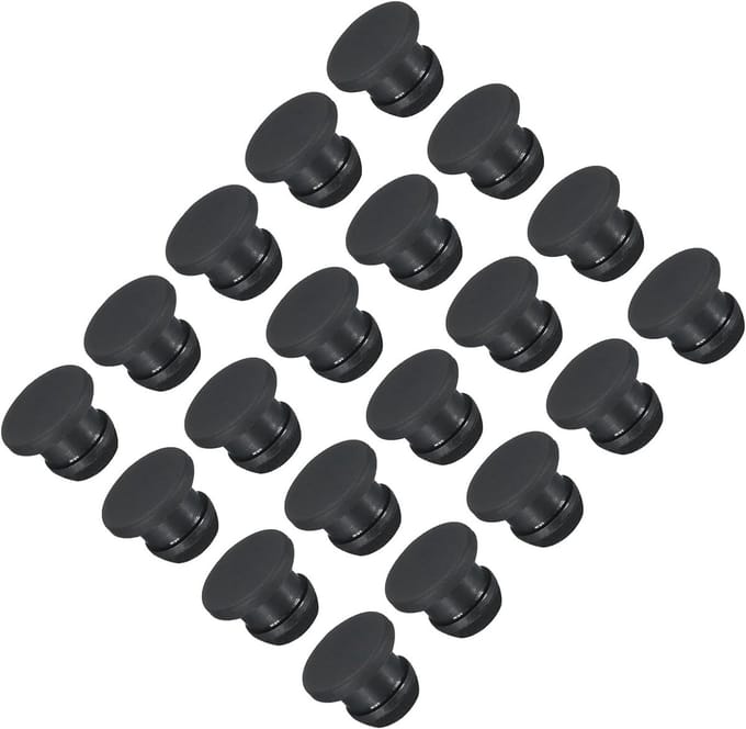 Siliconen Klikbare Stoppen - Gatstoppers Rubber - Afsluiten Paneel - Verzonken Type - 8 mm Diameter