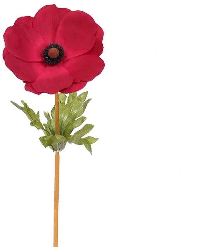 Anemone rood 40 cm kunstbloem Buitengewoon de Boet