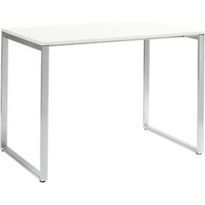 Vergader-statafel Squart, B 1600 x D 900 x H 1120 mm, wit/aluminium