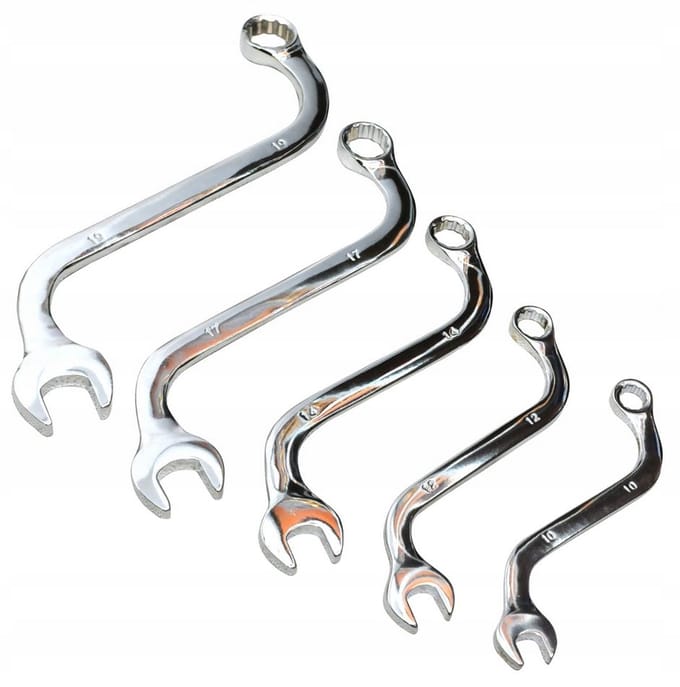Steeksleutels voor dynamo's 10 - 19 mm, type S, 5 stuks.