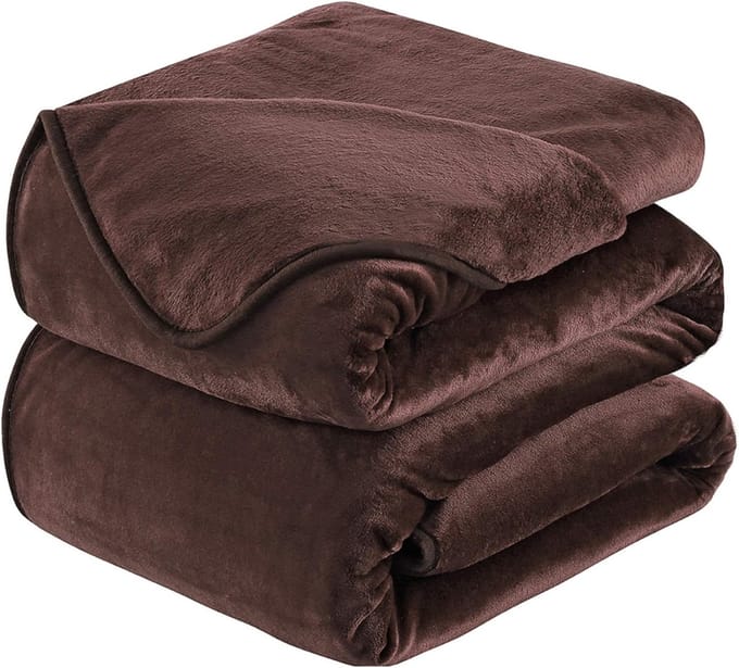 Fleece Deken - Zachte Plaid - Warmtedeken 150x200cm - Bruin