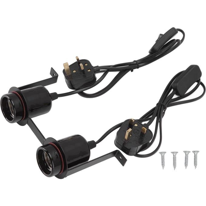 Support de Lampe Chauffante en Céramique pour Reptiles Charge 300W Base E27 Douille pour Ampoule pour Lézard Tortue black