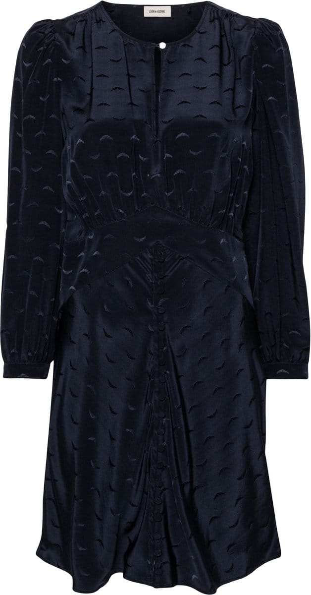 Zadig & Voltaire - donkerblauwe zijden jurk - maat XS