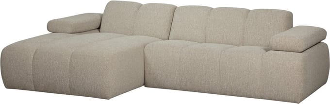 WOOOD Mojo Chaise Longue Bank Links - Bouclé - Beige Melange
