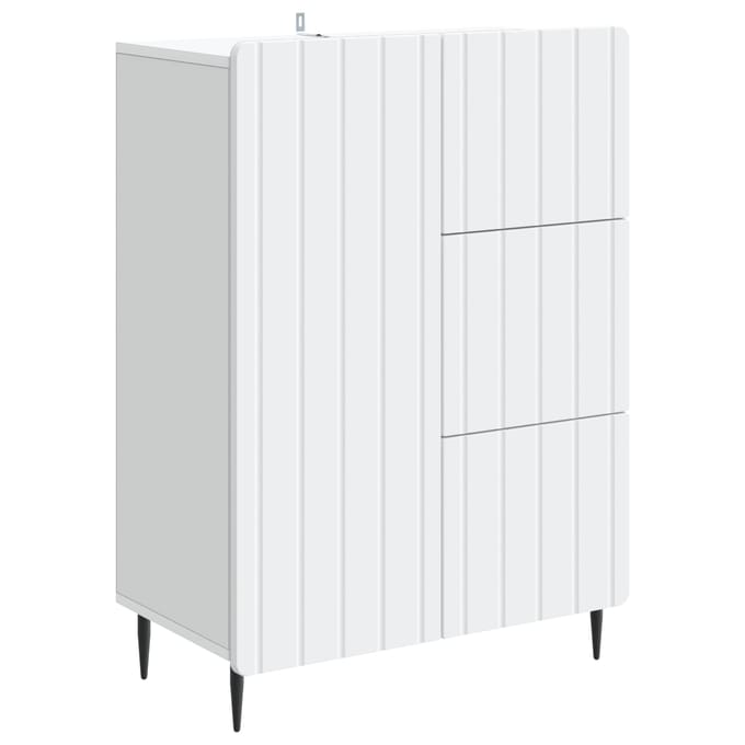 vidaXL - Dressoir - Wit - 66 - x - 34,5 - x - 91,5 - cm - Bewerkt - hout