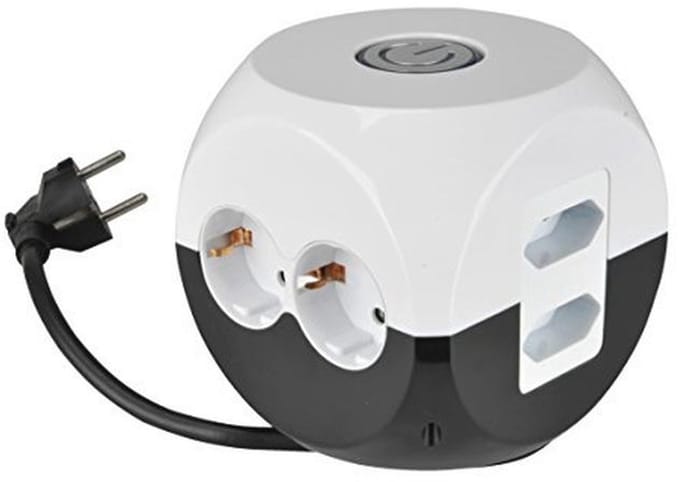 Stekkerdobbelsteen met 4 Schuko en 2 Euro-stopcontacten - 1,4 m