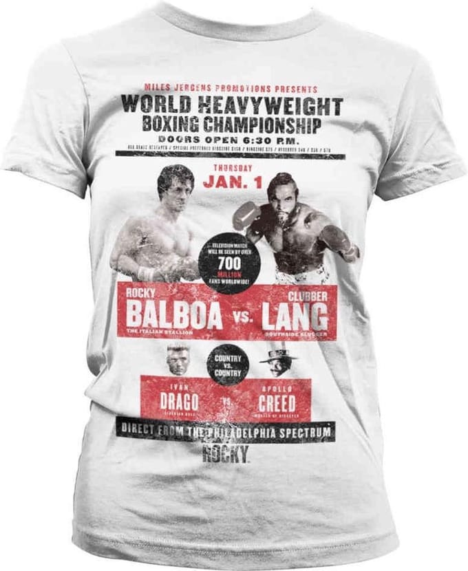 Rocky Dames Tshirt -S- World Heavyweight Post Wit