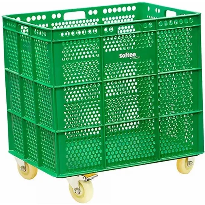 Softee Pu Mand Met Wielen Groen 47.5x53.5x62 cm