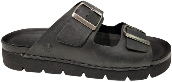 Rohde 6703 90 Slippers Zwart Leer Heren - Zwart - 45