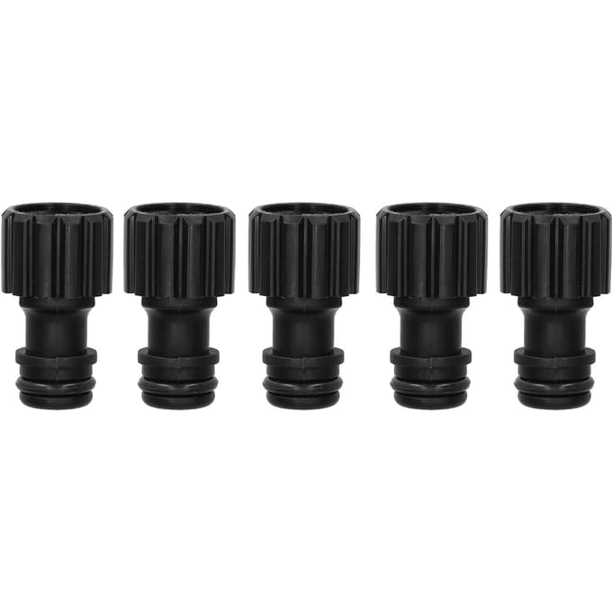 5 STKS G3/8 Binnendraad Nippel Connector Plastic Kraan Snelkoppeling Tuinirrigatie Water black