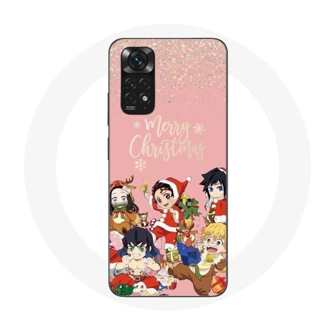 Coque pour Xiaomi Redmi Note 11S Demon slayer merry christmas affiche Anime Manga