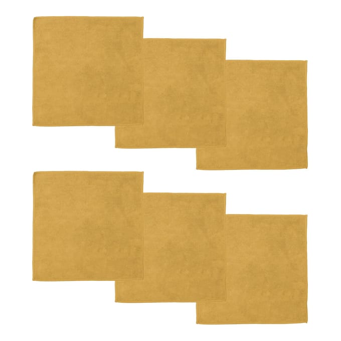 DDDDD - Microvezeldoek - 30x30 cm - Geel - 6 Stuks