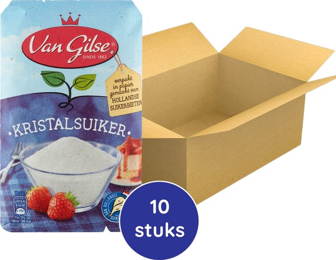Kristalsuiker Van Gilse 1 kilogram - 10 stuks