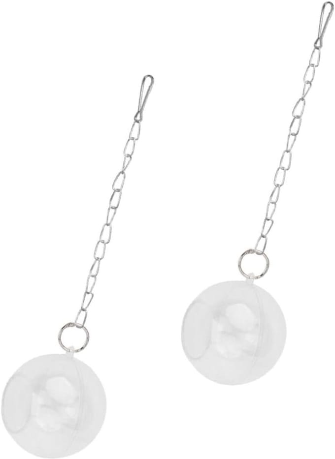 Vogel Voerballen - Voer Dispenser - Vogels Trainen - Transparant Design - 6 Stuks - Wit
