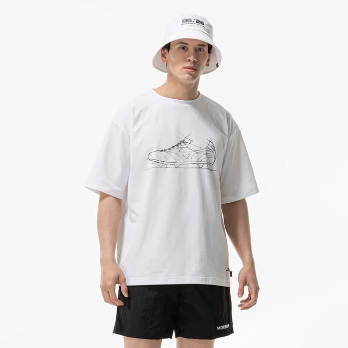 Mizuno Mod Off Print T-shirt Met Korte Mouwen Wit S Man