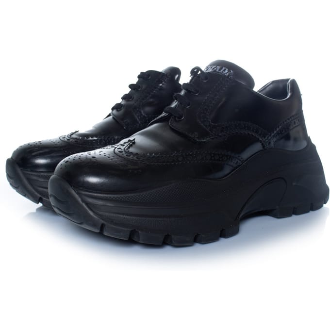 Prada, chunky broque sneakers in zwart