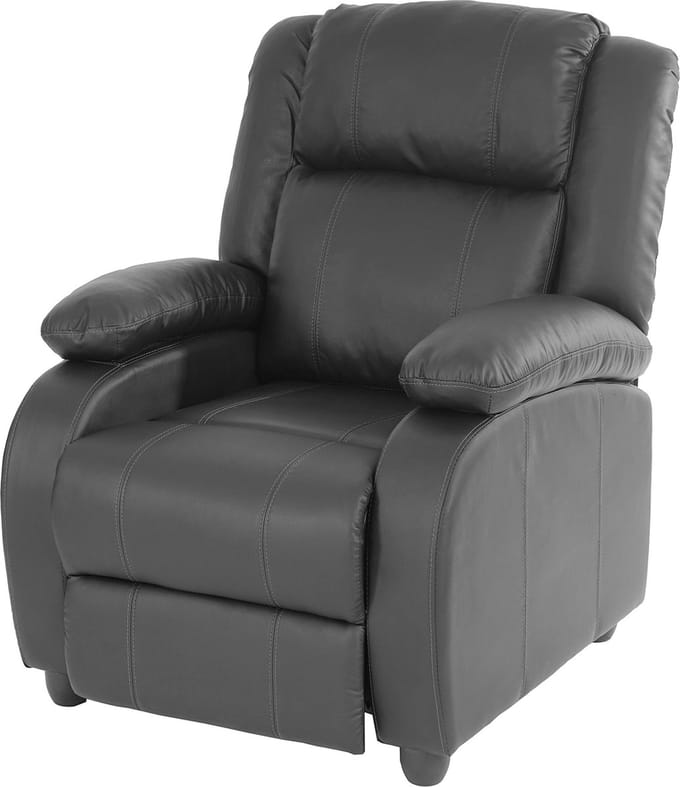 TV fauteuil Lincoln, kunstleer ~ zwart