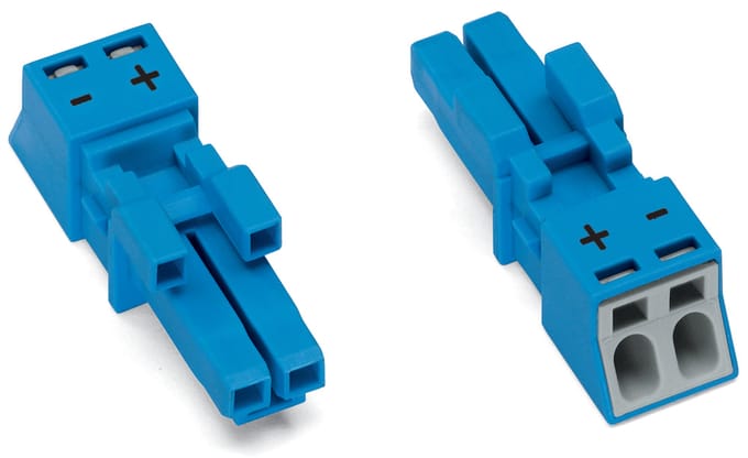 Wago 890-1102 2-Pool Vrouwelijke Connector 250V 16A Blauw - 890-1102 [2 Stuks]