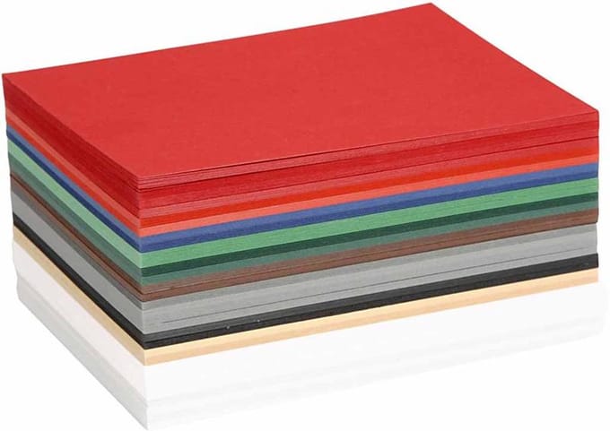Kerst Karton, A6, vel 105x148 mm, 180 gr, diverse kleuren, 300 div vellen