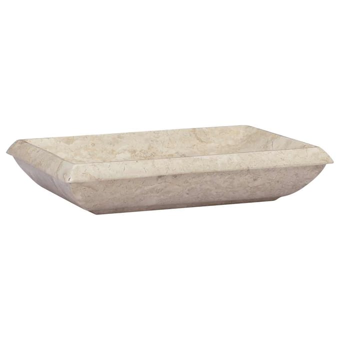 vidaXL - Gootsteen - 50x35x10 - cm - marmer - crèmekleurig