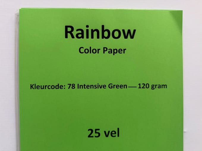 Rainbow KL-78 intense groen 25 vel 120 gram papier
