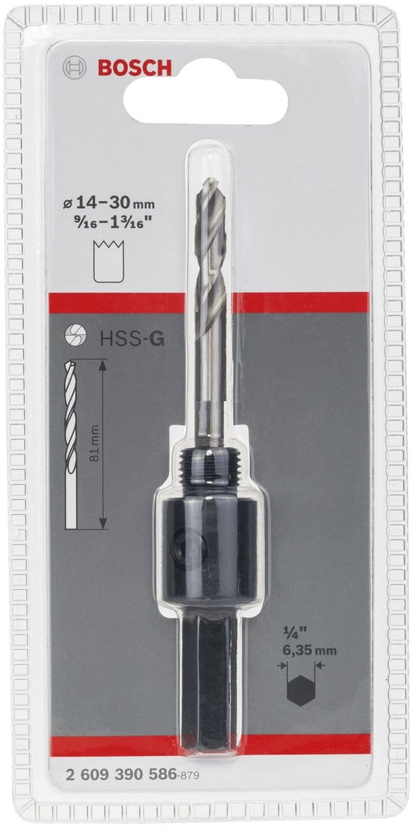 Bosch HULSAV ADAPTER HEX 6.35MM 14-30MM M/BOR