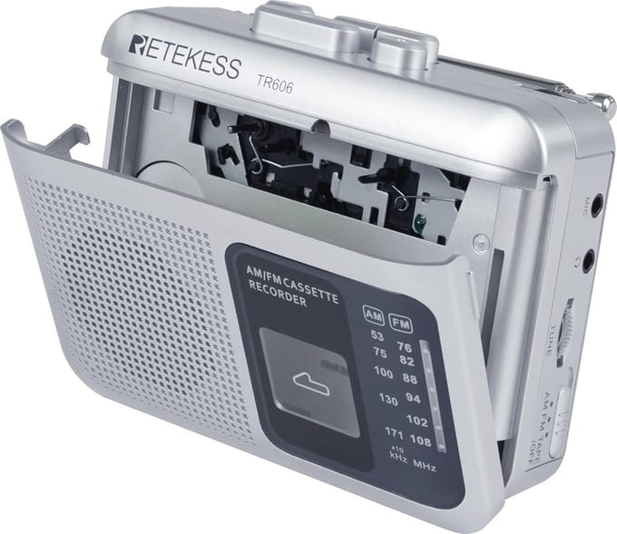 Draagbare FM AM-radio met Cassette-Speler en Recorder - Compacte Muziekervaring