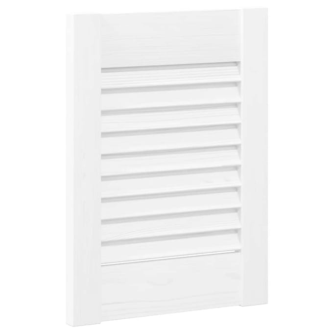 vidaXL - Kastdeur - met - de - deur - Wit - 69 - x - 49,4 - cm - Massief - grenenhout