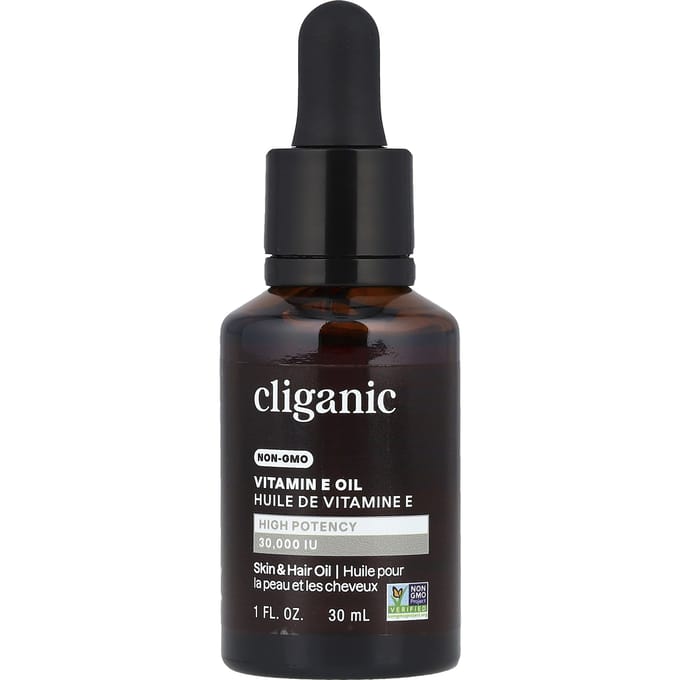 Cliganic, huile de vitamine E, 1 fl oz (30 ml) black