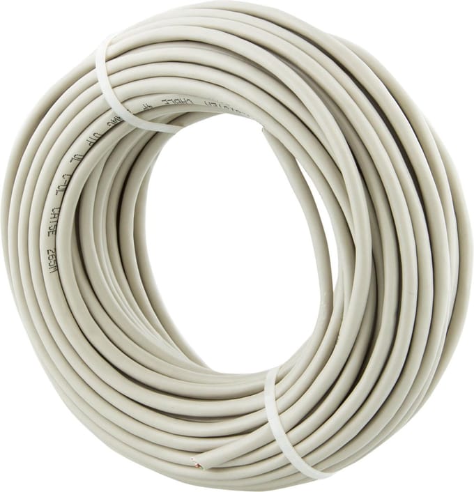 UTP kabel - CAT5E - 8-polig - AWG24 - 20 m - grijs