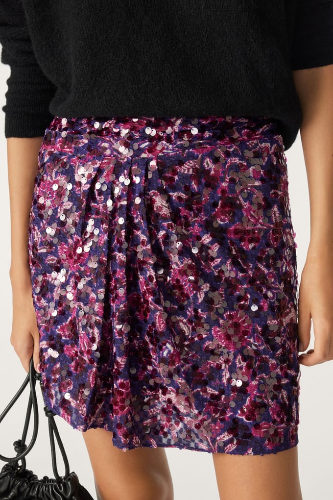 BA&SH Mini Skirt Violet Maat: 38 | Mini Rokken Outlet | Dames | Paars