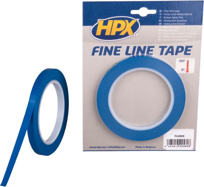 Fine line tape (lineerband) - blauw 9mm x 33m