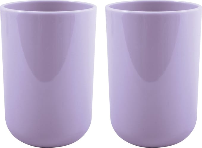 MSV Drinkbeker/limonadebeker - 4x - PS kunststof - lila paars - 490 ml - camping bekers