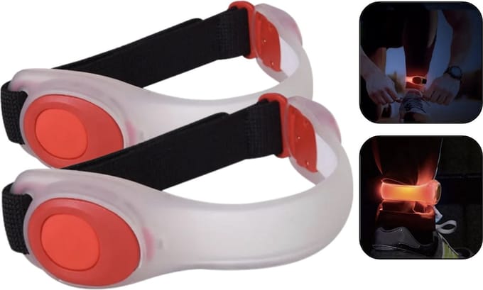 2x PD® - hardloop verlichting - 2 stuks - EXTRA STERK - Veiligheidsarmband - Reflecterende armband - Rood