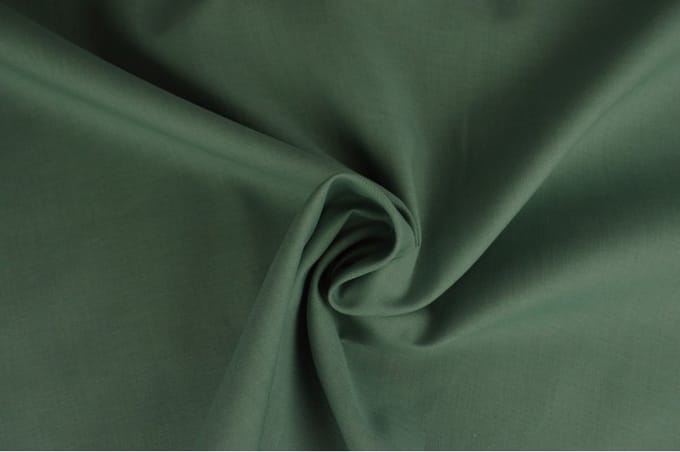 Katoen stof - Per meter - 1 meter - Poplin katoen uni - Oud groen