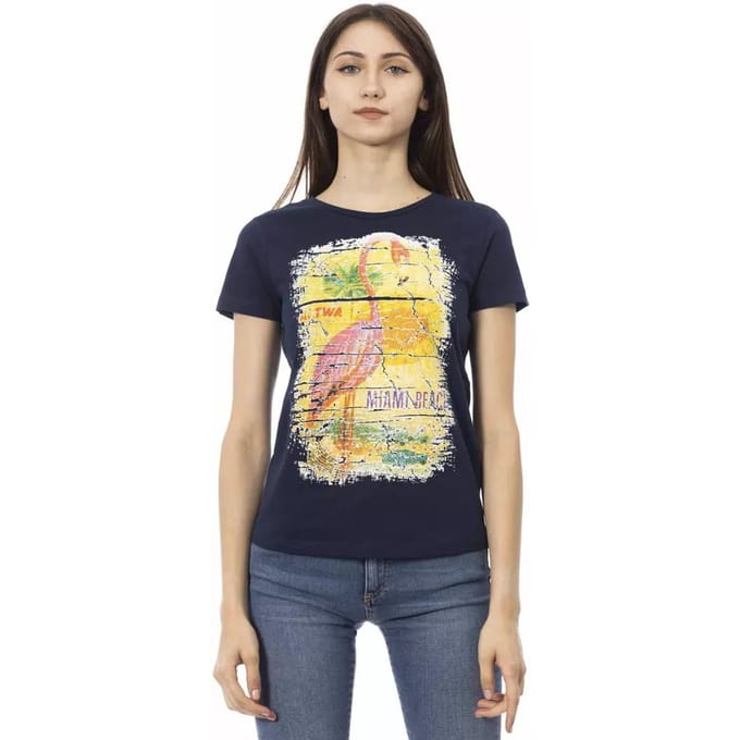 Flamingo Graphic T-shirt Korte Mouw Ronde Hals
