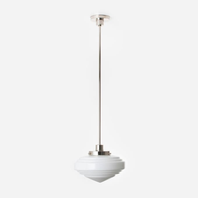 Hanglamp Deco Punt 20's Nikkel - Art Deco Trade