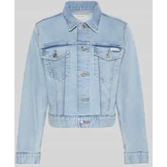 relaxed fit jeansjack van puur katoen