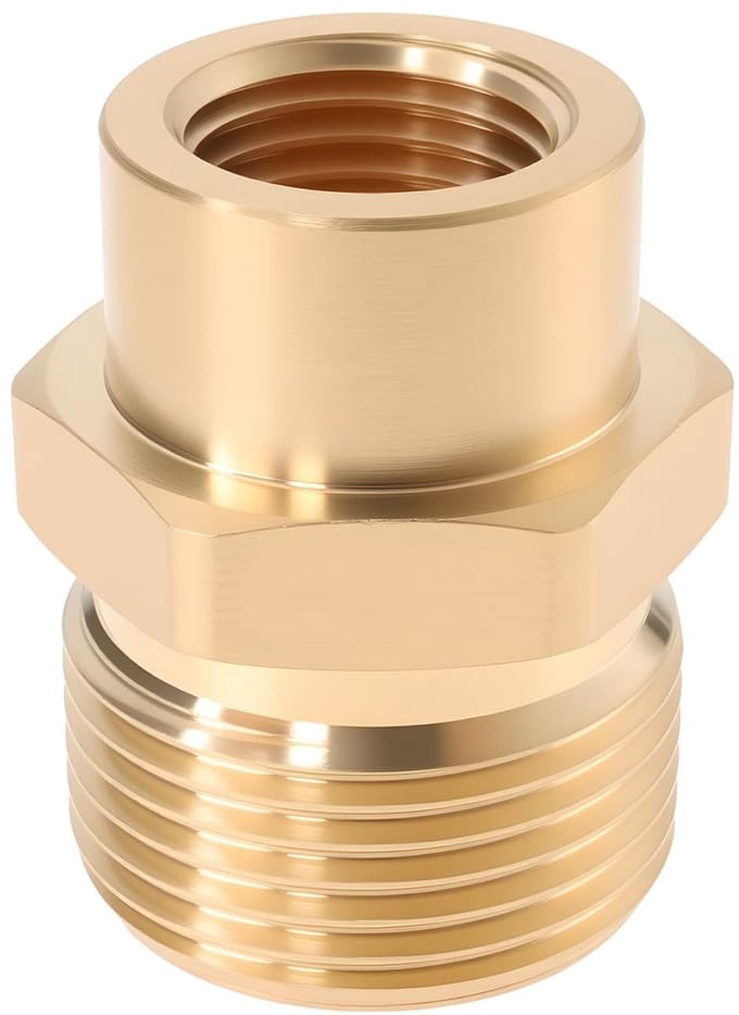 Dailygoods - Hogedrukreiniger Connector G1/4" naar M22x1.5 - Messing Adapter