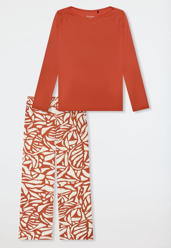 Lange pyjama terracotta - Selected Premium 44