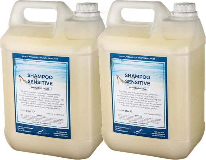 Shampoo Sensitive Care - 5 Liter - set van 4 stuks - Navulling - Voordeelverpakking - Haarverzorging